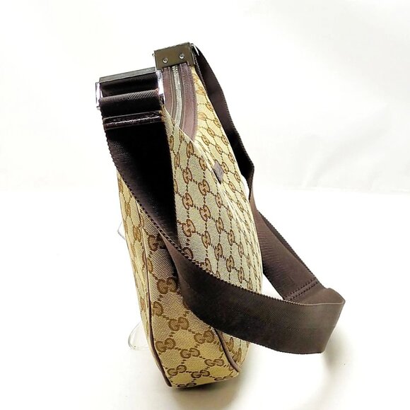 Gucci Shoulder Bag Brown Canvas 417-070325 - Picture 4 of 13